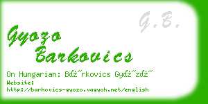 gyozo barkovics business card